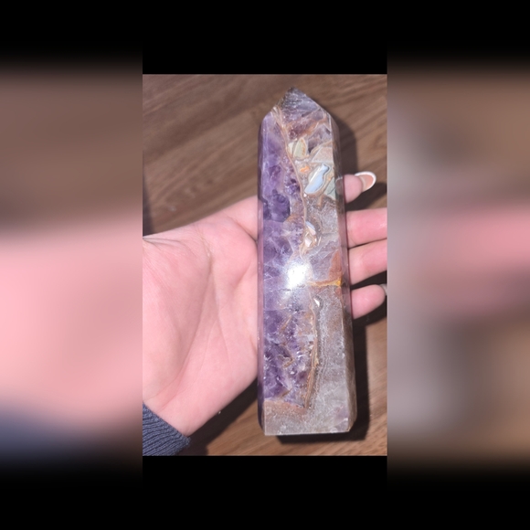 Purple Crystal Tower Mexican Lace And Amethyst